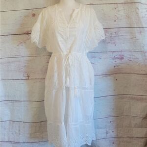 Love Sam Eyelet Lace Boho Dress Size Medium